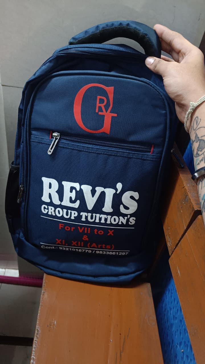 Revi's Group Tuitions school bag